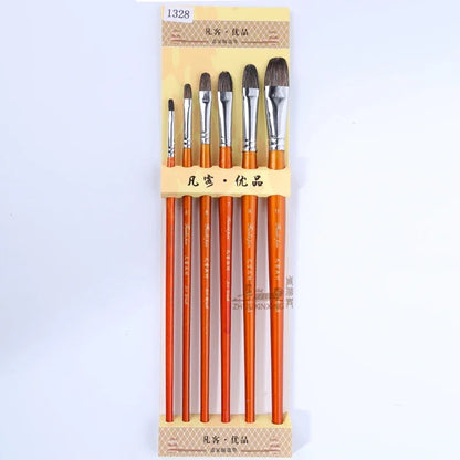 Art supplies stone irrigation hair gouache 6 pcs Artist oil painting brush sets of brush sets watercolor art supplies