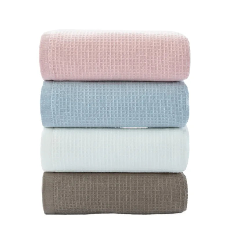 100% Cotton Double Layer Waffle Terry Bath Towel Soft Shower Towels Beach Towels Home Bathroom Towel For Adults