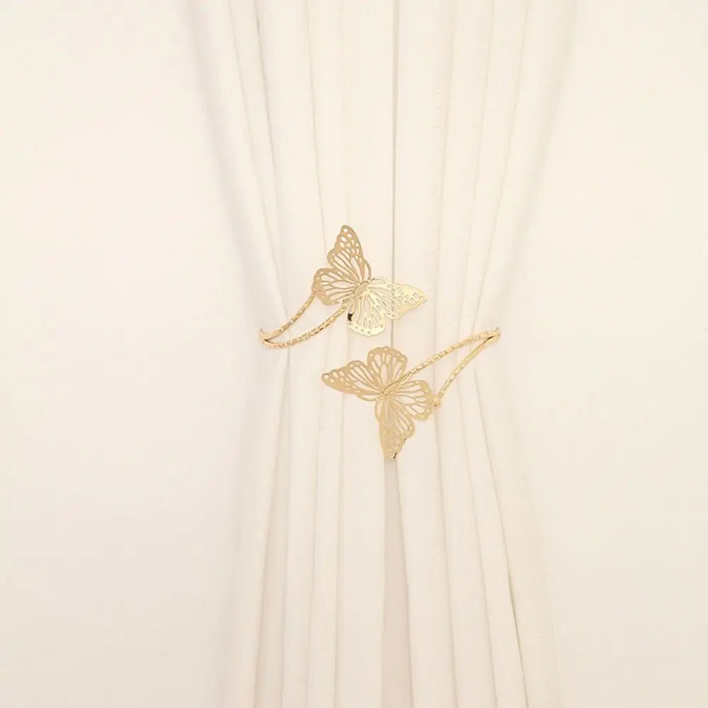 Metal Butterfly Curtain Strap Beautiful Curtain Clip Tie Back Buckle Clip Exquisite Luxury Curtain Holder Curtain Binding Strap