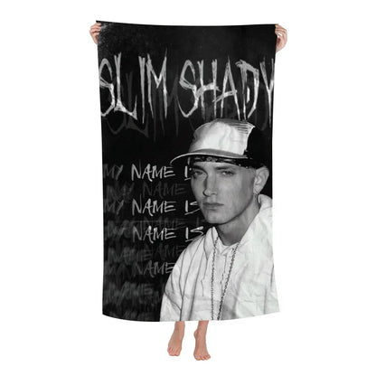 Super Rapper E-Eminems Cartoon Beach Towel Cute Kawaii Room Decor Bath Girls Children Hand Towels For Bathroom Shower