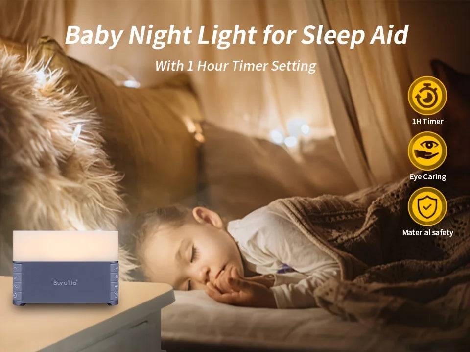 White Noise Sound Machine, Sleep Aid Device with 39 Soothing Sounds & Breathing Light Portable Baby Sleep Soother with Timer