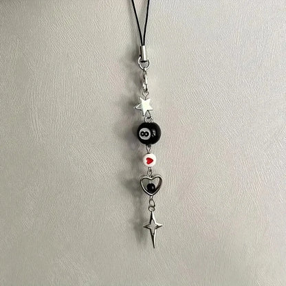 Star & Love Mobile Phone Chain, Sweet Cool Dark Mobile Phone Chain, Cute Mobile Phone Charm,  Keychain Pendant