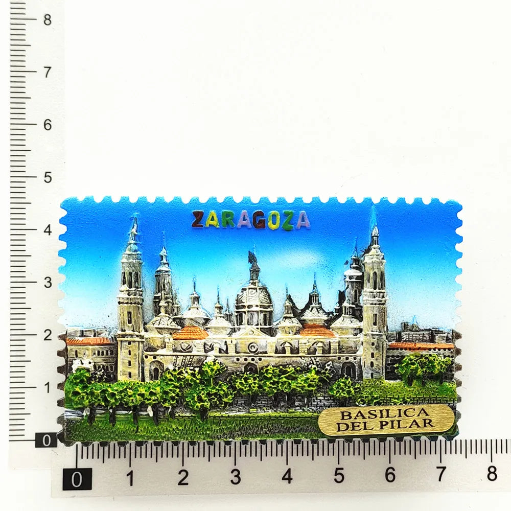 Europe Spain Barcelona Madrid Valencia Alicante Benidorm  3D Fridge Magnets Decoration Handicraft Magnetic Refrigerator