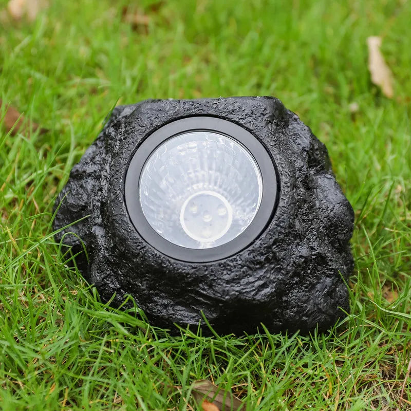 LED Solar Energy Warm Light  Outdoor Garden Lawn Decoration Waterproof Lighting Garden Spotlight Solar Simulation Stone Light