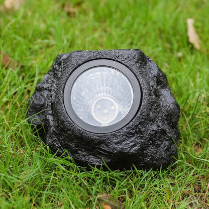 LED Solar Energy Warm Light  Outdoor Garden Lawn Decoration Waterproof Lighting Garden Spotlight Solar Simulation Stone Light