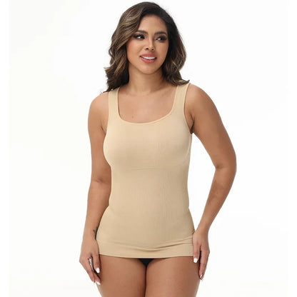 Shapewear for Women Seamless Camisole Compression Vest Tummy Control Body Shaper Waist Trainer Underwear Square Neck Tank Top