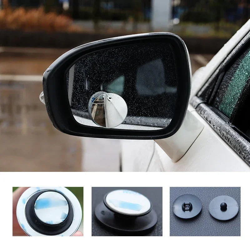 Car Blind Spot Mirror 360 Degree Adjustable Wide Angle Auxiliary Rearview Convex Mirror Universal Auto Car Auxiliary Mirror