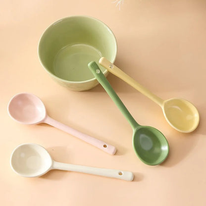 Ins Macaroon Spoon Heart Coffee Spoon Cute Ceramic Mixing Spoon Dessert Spoon Girl Tableware