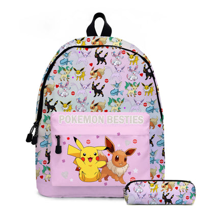 Pokemon Pikachu School Bags Backpacks Anime Kids Bags Kawaii Big Capacity Travel Bag Teenagers Schoolbag Girls Boys Rucksacks