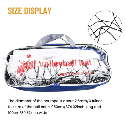 950*100cm Volleyball Net Portable Nylon Mesh Net For Beach Backyard Volleyball Tennis Badminton Outdoor Sports Supplies