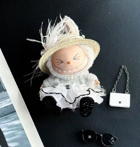 Labubu 17cm Doll Outfits Luxury Vinyl Doll Clothes 1st & 2nd Generation Compatible Delicate Baby Toy Accessories Kids Fashion