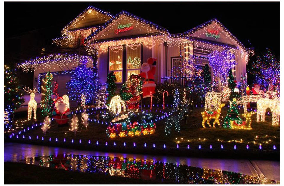 LED String Light 5/10M 50/100LEDs AC 220V EU Plug Indoor Outdoor Decor Wedding Party Christmas Tree Home Garden Patio Decoration