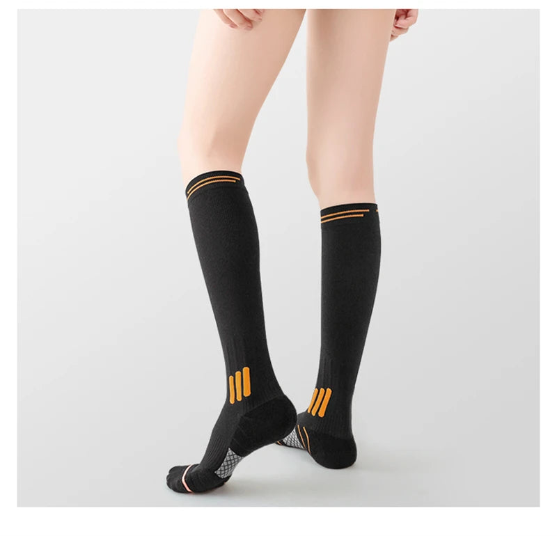 SPORT'S HOUSE Spring and summer long women's pressure socks Towel bottom non-slip high elastic compression sports socks