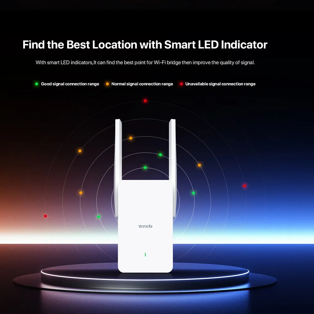 Tenda Wi-Fi 6 Range Extender AX1500 A23 2.4G&5GHz Dual Band Signal Expansion Repeater 2*5dBi antennas With Gigabit Ethernet port
