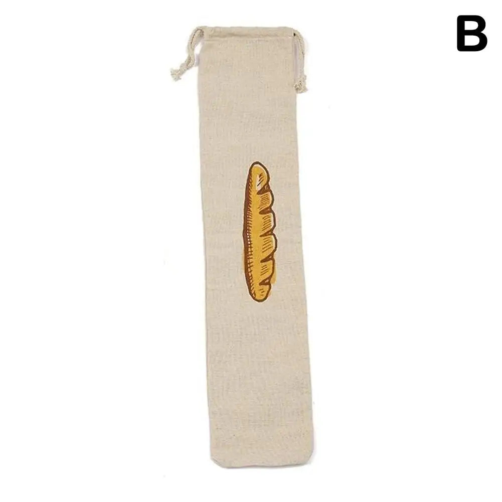 Linen Bread Bags Reusable Drawstring Large Washable Storage Food Accessories Home Unbleached Kitchen Organizer