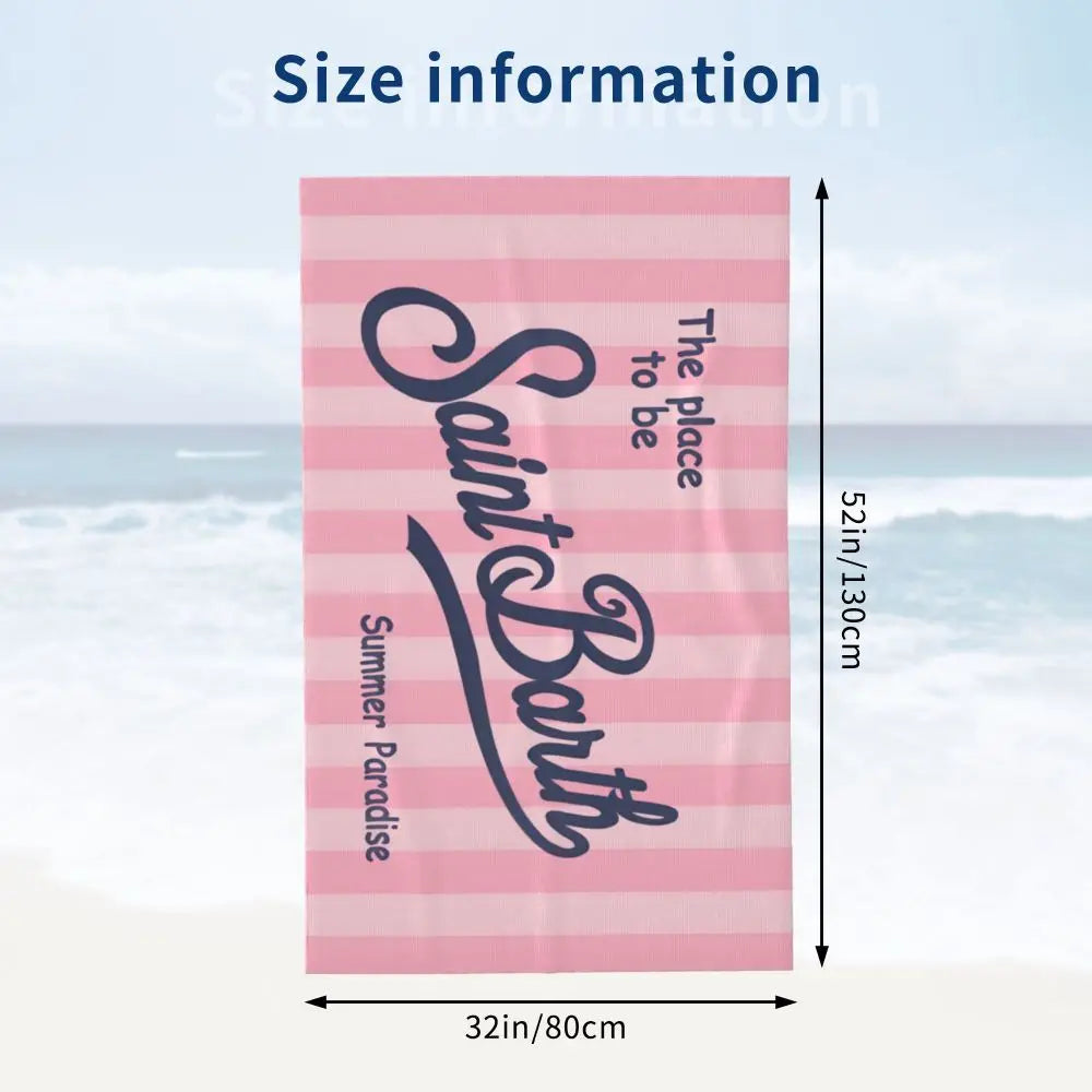 S-Saint B-Barth Beach Towel for Adults – Soft, Absorbent, and Lightweight for Travel