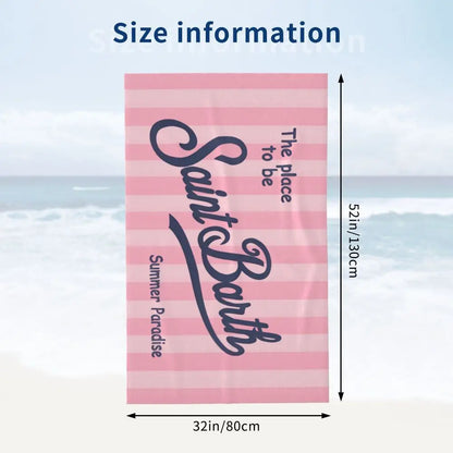 S-Saint B-Barth Beach Towel for Adults – Soft, Absorbent, and Lightweight for Travel