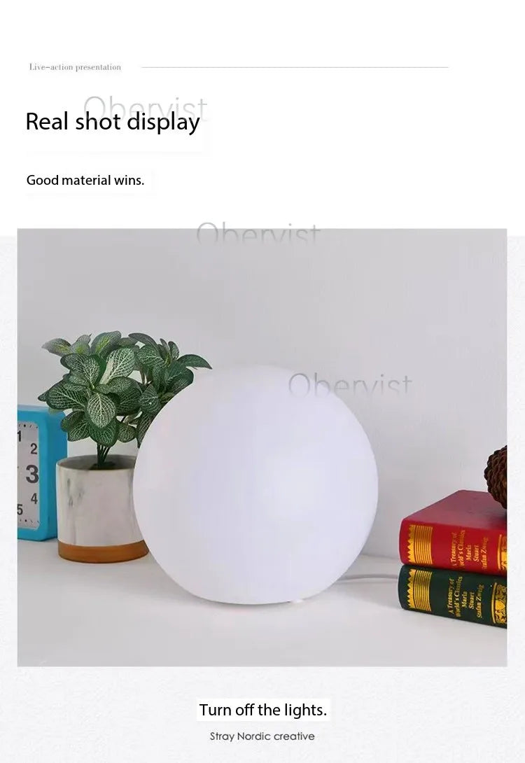 Decorative Ball Table Lamp Bedside Nightlight Girls Ins Gift Atmosphere Lamp Romantic Warm Children's Room Desk Bedroom Floor La