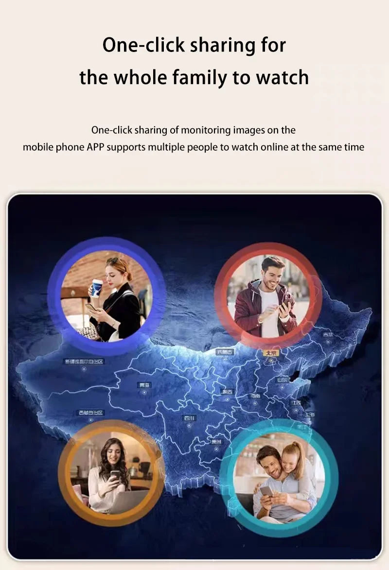 4K 1080P HD Camera Wireless Network Mobile Phone Remote Real Time View Intelligent Security Wifi Home Monitoring Camera