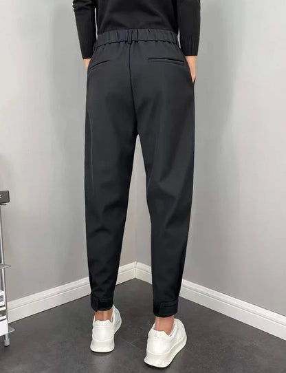 9 Cropped Office Male Suit Trousers Plus Big Size Men's Summer Pants Work Cheap High Quality Designer Clothes Elegant Tailoring