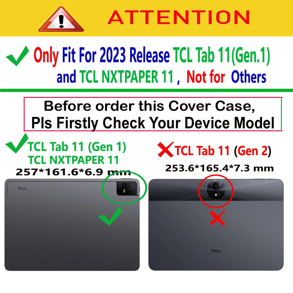 Case forTCL NXTPAPER 11(Model:9466X)/ TCL Tab 11 (Gen 1) (Model: 9166g) tablet protective case, portable, all inclusive