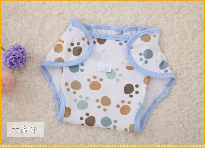 Kids Nappies Reusable Diaper Cover Adjustable Children Nappy Changing Baby Cloth Diaper 0-2Y