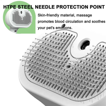 Pet Hair Remover Spray Grooming Comb Cats Dogs Floating Hair Removal Steam Cleaning Brush Dematting Water Mist Humidifier Comb