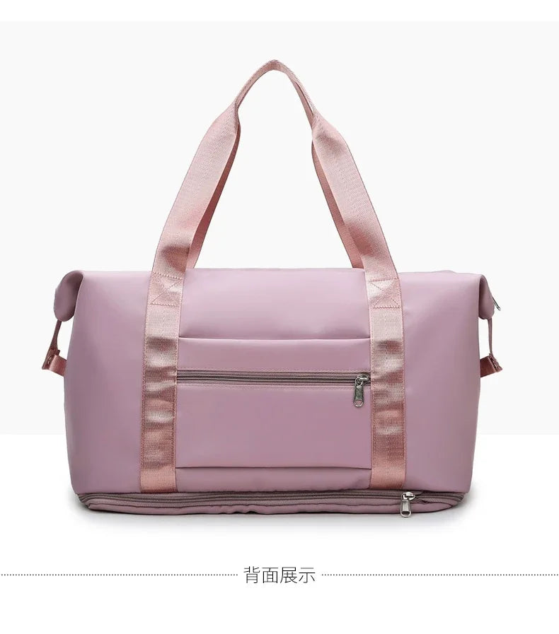 Carry On Travel Duffle Bag  Waterproof Sports Gym Tote Bags for Women Large Capacity Storage Luggage Handbag