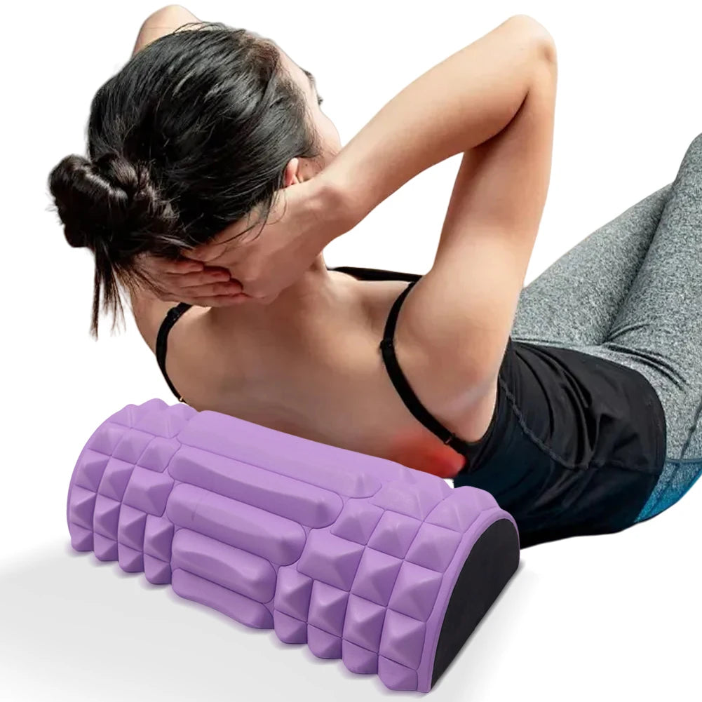 Foam Roller Yoga Column High Density EVA Massage Roller Multi-Function Portable Muscle Roller Half Round for Yoga Pilates
