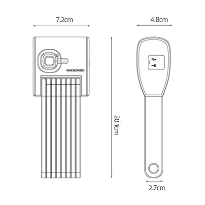 Bicycle Lock Heavt Duty Anti-Theft Smart Fingerprint Folding Lock Alloy Steel Anti-Hydraulic Shear Motorcycle Bike Accessories
