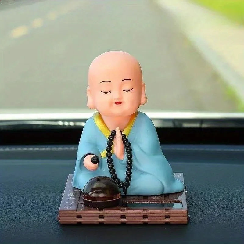Solar Powered Little Monk Car Accessories, Car Shaking Little Monk Car Interior Accessories, Toy Accessories