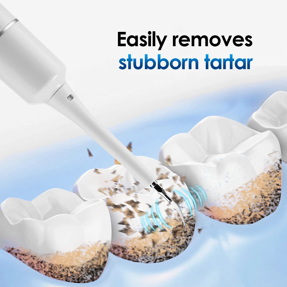 Electric Teeth Cleaner Remove Tartar Plaque Calculus and Tooth Stains Dental Teeth Whitening Kits With 6 Toothbrush Heads Home