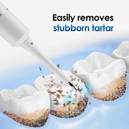 Electric Teeth Cleaner Remove Tartar Plaque Calculus and Tooth Stains Dental Teeth Whitening Kits With 6 Toothbrush Heads Home