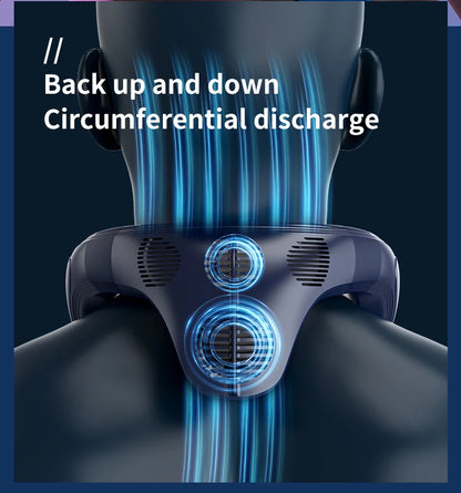 New Wearable Neck Fan Hanging Neck Fan Rechargeable Semiconductor Cooling Bladeless Fan Outdoor Personal Fan Wearable Cooler