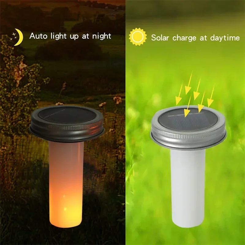 Solar Lamps Home Decoration Atmosphere Night Light Outdoor Indoor Decorative Light Flame Candle Lantern Lighting