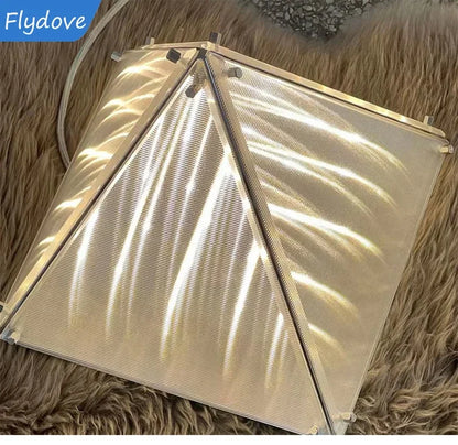 Bedroom Bedside Decorative Art Lamp Pyramid Living Room Floor Lamp Designer Light and Shadow Study Atmosphere Glass Desk Lamp