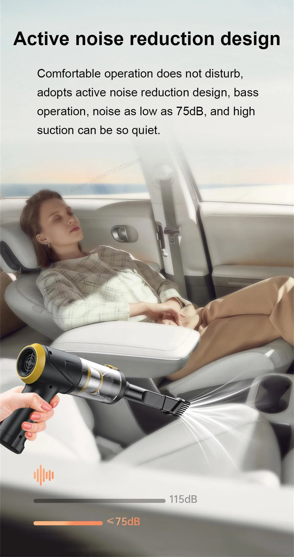 Car Vacuum Cleaner 12000PA Portable Vacuum Cleaner Strong Suction Handheld Vacuum Cleaner Wireless Vacuum Cleaner for Car Home
