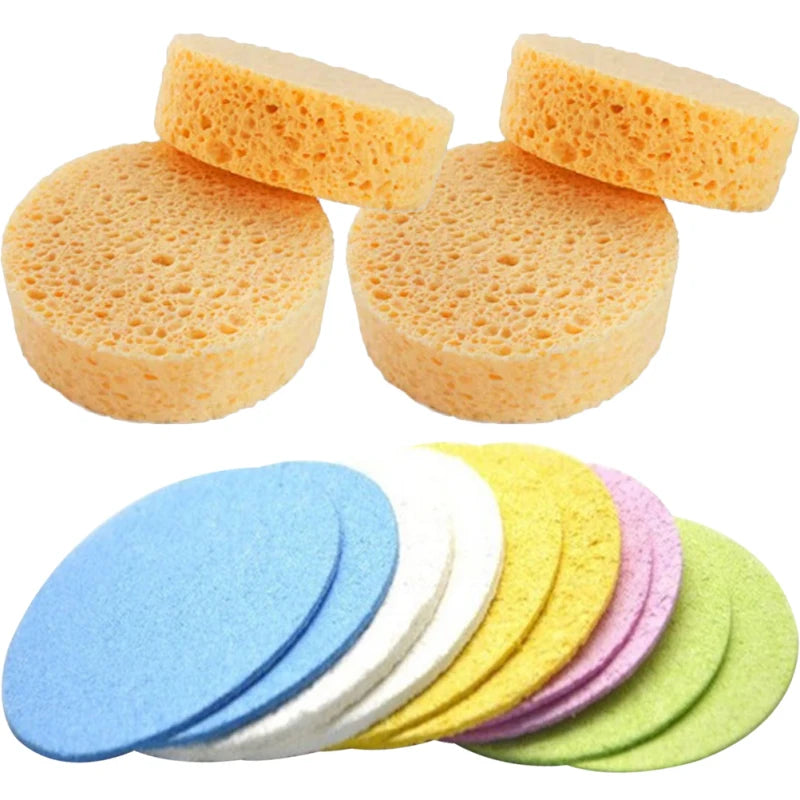 25 Pcs Compression Face Puff Spa Sponge Cellulose Cleaning Sponges Washing Cleaner Facial Estheticians Natural Dish