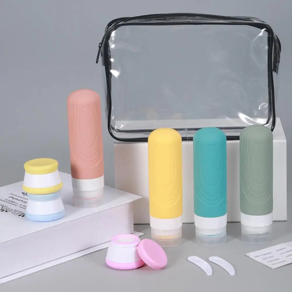 Silicone Travel Bottles Set of 4 Leak Proof 90ml Travel Refillable Bottles for Lotion Shampoo for Toiletries for On-the-go