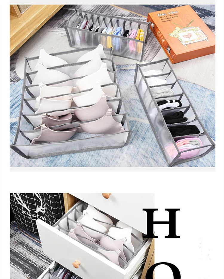 Organizer For Underwear Socks Bra Pants Scarf Tie Storage Box Jeans Clothing Organization Dividers For Drawers Clothes Organizer
