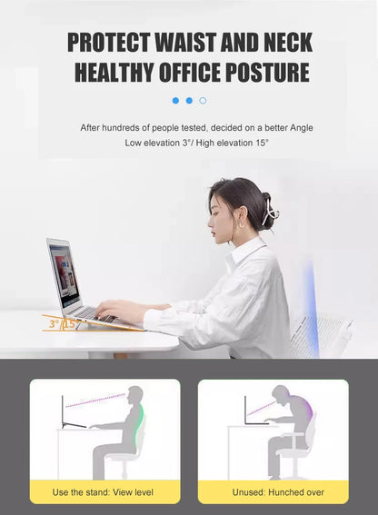 2pcs/Set Laptop Stand for Computer Keyboard Stand Riser Aluminum Mini Portable Laptop Stands for Notebook