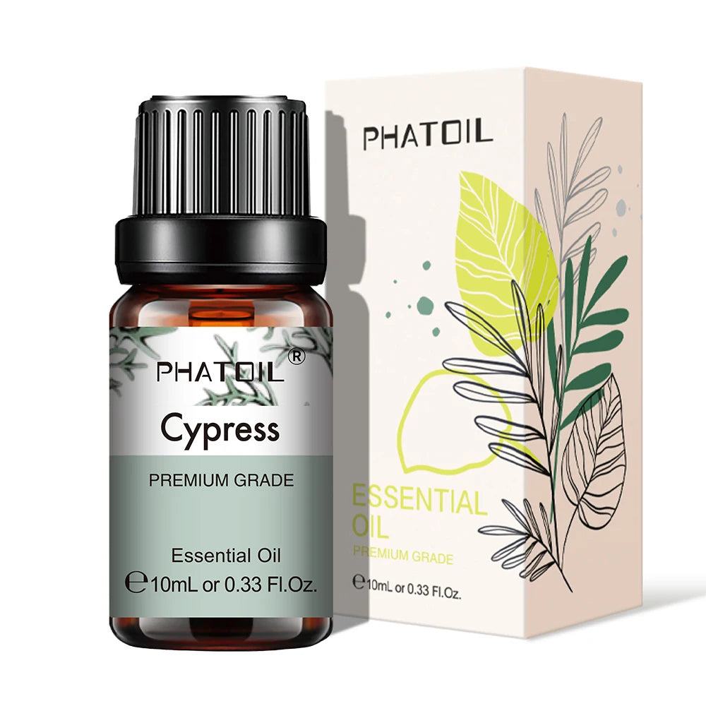 PHATOIL Natural Plant Essential Oil 10ml Eucalyptus Rose Lemon Bergamot Vanilla Peppermint 1PCS Aroma Essential Oil For Diffuser