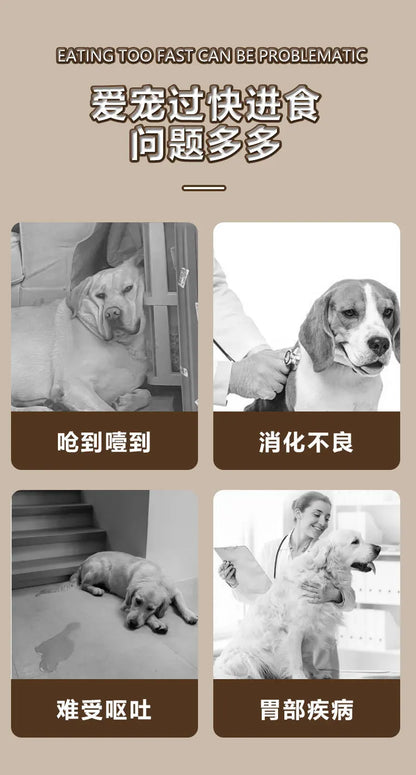 Anti-Slip Anti-Choking Slow Feeder Bowl for Large Dogs - Anti-Tip Pet Food Bowl for Golden Retriever