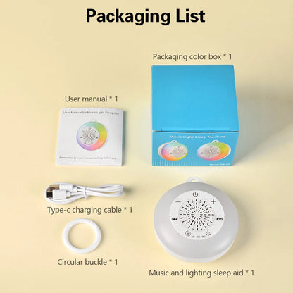 Baby Sleeping White Noise Machine USB Rechargeable Night Light Music Player 22 kinds of Soothing Sounds Child Sleep Aids Tools