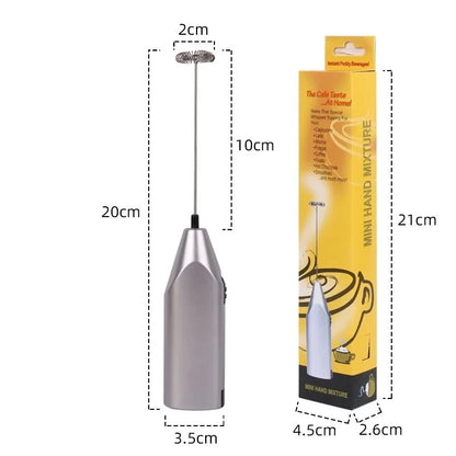 Mini Electric Milk Blender Handheld Eggbeater Stainless Steel Milk Milker Bubble Drink Stir Bar Creative Kitchen Cooking Tools