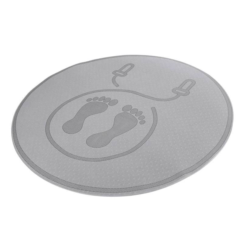 Y67A-2X Jump Rope Mat Shock Absorption And Sound Insulation Household Mute Mat Indoor Outdoor Fitness Sports Yoga Mat,Black