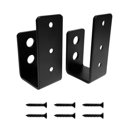 2pcs Shed Security Bar Door Brackets Door Barricades Clamps U Bracket Bar Door Locks Supports for Home Barn Shed Garage Gate