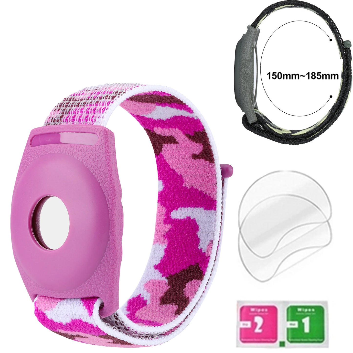 Silicone Steel Clip Compatible with Apple AirTag - Protective Silicone Clip for Tracker Protect Keychain Silicone Cover