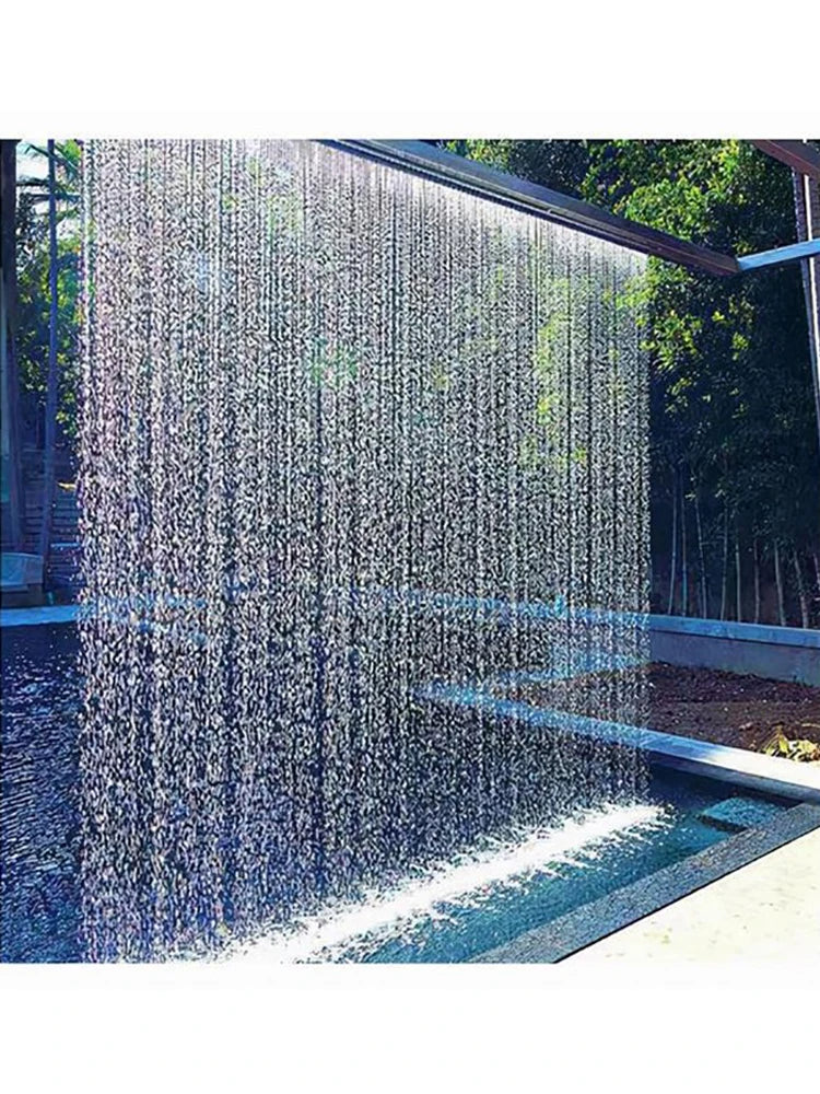 304 Water Curtain Flowing Water Wall Water Screen Water Curtain Wall Rain Curtain Curtain Water Feature Fountain Waterfall