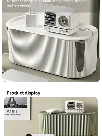 Cable Management Organizer Box for Power Strips and Cord for Power StripsTV Computer Wires Cable Hider Box for Home Office